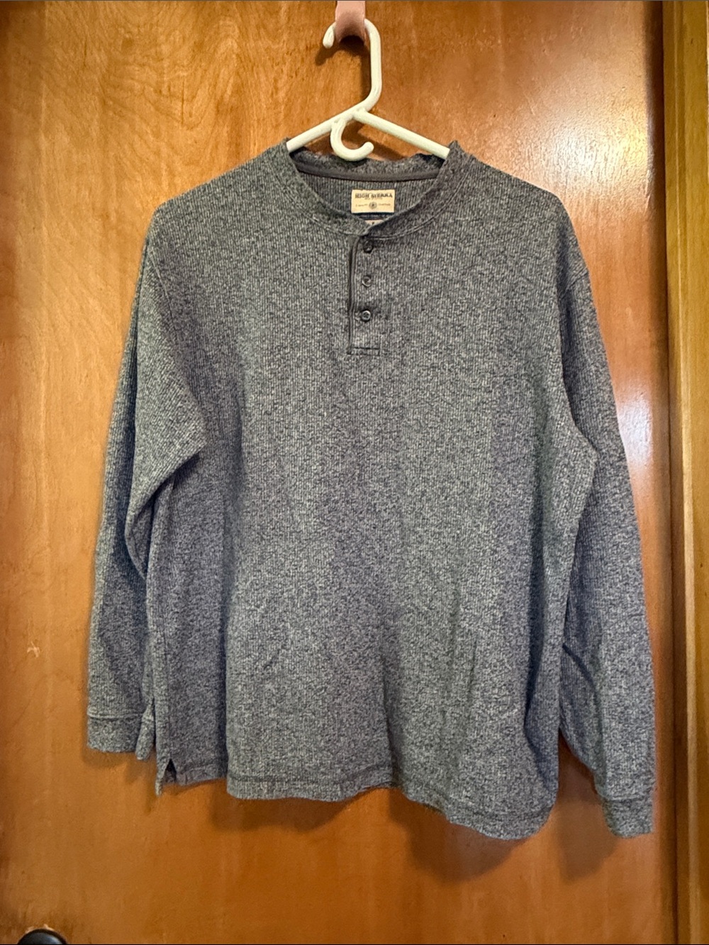 High Sierra Men's Dark Gray Henley Pullover - Size M